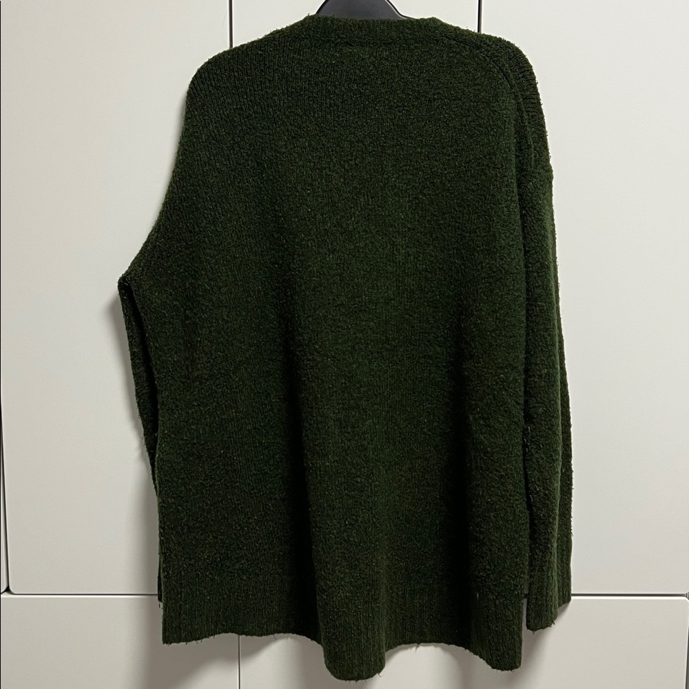 Zara Forest Green Oversized Knit Sweater - Picture 3 of 7
